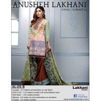 Anusheh Lakhani Summer Lawn 2016 Original - 03 Pcs Suit -AL-05B